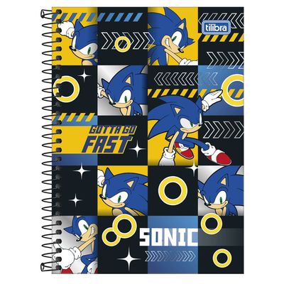 Caderno Universitário Tilibra Sonic Espiral 1 Matéria 80 Folhas - Item Sortido