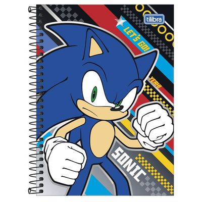 Caderno Universitário Tilibra Sonic Espiral 1 Matéria 80 Folhas - Item Sortido