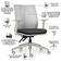 Kit 2 Cadeiras de Escritório Giratória Diretor Flow F02 Base Cinza Crepe Preto - Lyam Decor
