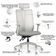 Kit 2 Cadeiras de Escritório Giratória Diretor Flow F02 Base Cinza Crepe Cinza - Lyam Decor