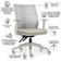 Kit 2 Cadeiras de Escritório Giratória Diretor Flow F02 Base Cinza Sintético Bege - Lyam Decor