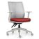 Kit 2 Cadeiras de Escritório Giratória Diretor Flow F02 Base Cinza Sintético Vermelho - Lyam Decor