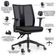 Kit 2 Cadeiras de Escritório Giratória Diretor Flow F02 Base Preta Crepe Preto - Lyam Decor