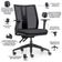 Kit 2 Cadeiras de Escritório Giratória Diretor Flow F02 Base Preta Sintético Preto - Lyam Decor