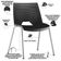 Cadeira Empilhável Fixa Liked F02 Base Aço Cinza Preto - Lyam Decor