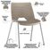 Cadeira Empilhável Fixa Liked F02 Base Aço Cinza Nude - Lyam Decor