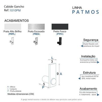 Porta Papel Higiênico Para Banheiro Alto Brilho Patmos Grego Metal