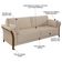 Kit Sofá Living 3 Lugares E Poltrona 102cm Pés Madeira Roya M22 Linho Cru - Mpozenato
