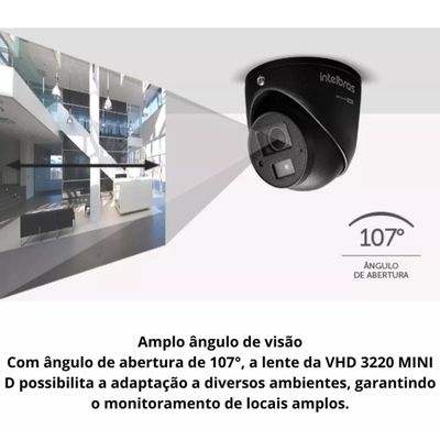 Kit Intelbras 4 Mini 3220d C/áudio Dvr 4 Canais 1004c Hd 1tb