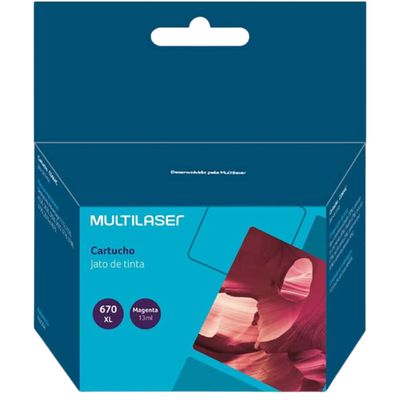 Cartucho Vermelho Jato De Tinta Compatível 670xl Vermelho Multilaser - CO670M