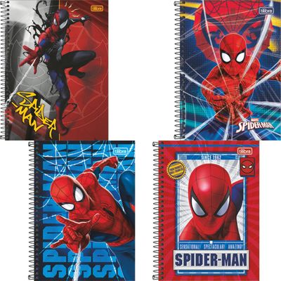 CADERNO CAPA DURA UNIVERSITÁRIO SPIDER MAN 10M 160F TILIBRA