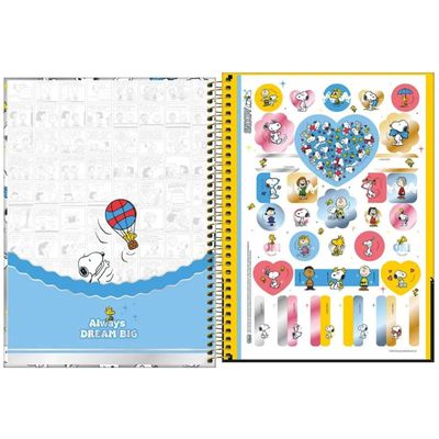 CADERNO CAPA DURA UNIVERSITÁRIO SNOOPY CORE 10M 160F TILIBRA