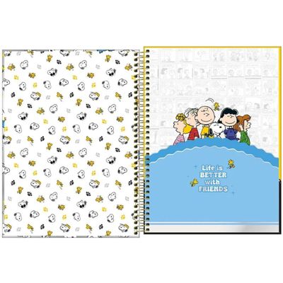CADERNO CAPA DURA UNIVERSITÁRIO SNOOPY CORE 10M 160F TILIBRA
