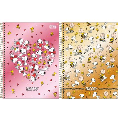 CADERNO CAPA DURA UNIVERSITÁRIO SNOOPY CORE 10M 160F TILIBRA