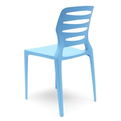 Kit 02 Cadeiras Para Cozinha Área Gourmet Jardim Empilhável Larsen P03 Azul Celeste - Lyam Decor