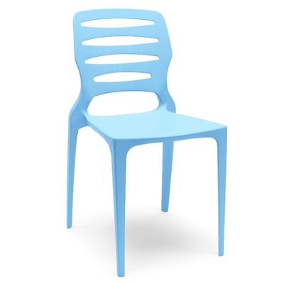 Kit 02 Cadeiras Para Cozinha Área Gourmet Jardim Empilhável Larsen P03 Azul Celeste - Lyam Decor