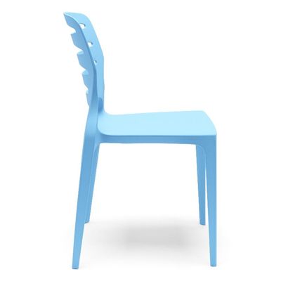 Kit 02 Cadeiras Para Cozinha Área Gourmet Jardim Empilhável Larsen P03 Azul Celeste - Lyam Decor