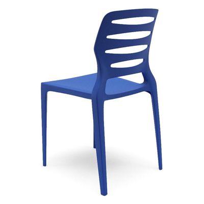 Kit 02 Cadeiras Para Cozinha Área Gourmet Jardim Empilhável Larsen P03 Azul - Lyam Decor
