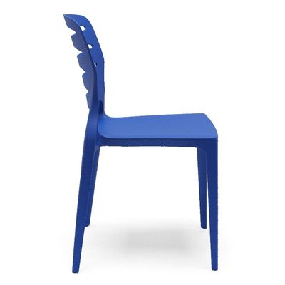 Kit 02 Cadeiras Para Cozinha Área Gourmet Jardim Empilhável Larsen P03 Azul - Lyam Decor