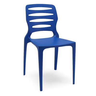 Kit 02 Cadeiras Para Cozinha Área Gourmet Jardim Empilhável Larsen P03 Azul - Lyam Decor