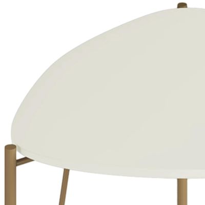 Mesa Lateral Para Sala de Estar Baixa Pés Industrial Dourado Alef I03 Luna - Lyam Decor