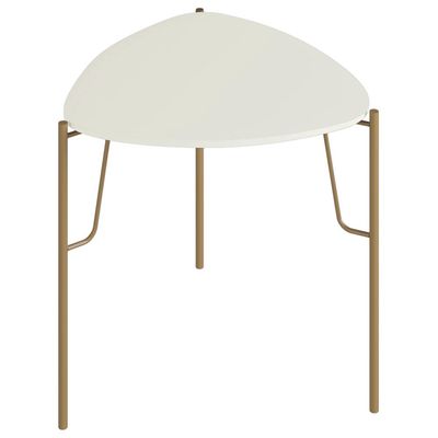 Mesa Lateral Para Sala de Estar Baixa Pés Industrial Dourado Alef I03 Luna - Lyam Decor