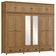 Guarda Roupa Casal 12 Portas Com Espelho e Maleiro Mazzaro F06 Freijó - Lyam Decor