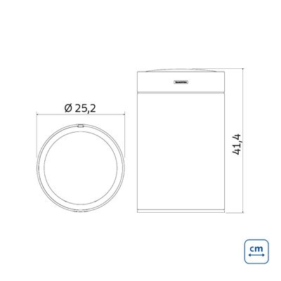 Lixeira Tramontina Sense Round 11 Litros Automática com Sensor Aço Inox Acetinado