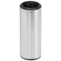 Lixeira Inox Tramontina Cápsula com Acabamento Scotch Brite e Aro e Base em Polipropileno 31 L