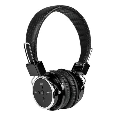 Fone Bluetooth Over-Ear Dobrável com Som Hi-Fi, 8h de Bateria e Conexão Estável - Bluetooth Microfone Som | Cor:Preto