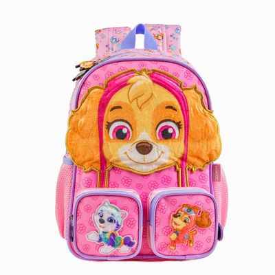 Mochila Escolar Infantil Patrulha Canina Skye Baby Rosa U / Rosa claro