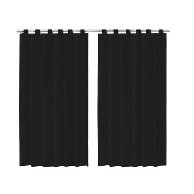 Cortina Blackout Preto PVC 280x280cm com Alça Corta Luz