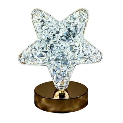 Mini Luminária LED de Mesa USB Estrela Touch 03 Modos de Luz