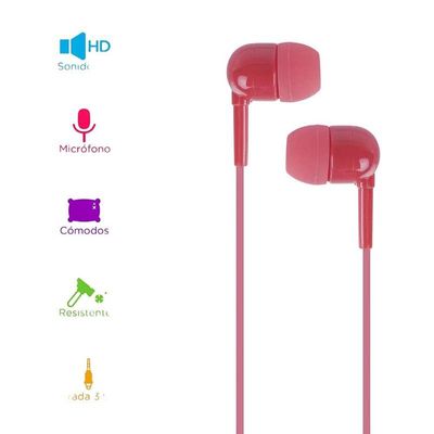 Fone de Ouvido Vermelha Confortável c/Fio Estojo Conector P2