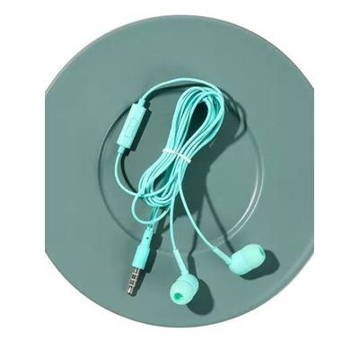 Fone de Ouvido Verde Confortável com Fio Estojo Conector P2