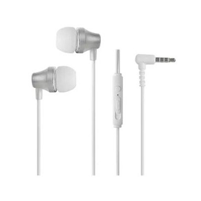Fone de Ouvido Branco Confortável com Fio Estojo Conector P2