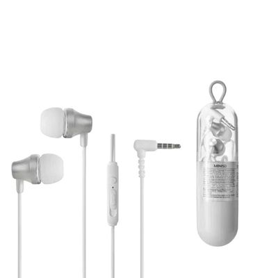 Fone de Ouvido Branco Confortável com Fio Estojo Conector P2