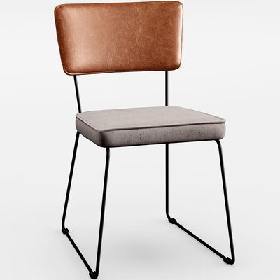 Mesa Capri 160cm Off White Nature Com 6 Cadeiras Allana B05 Couríssimo Camel Linho Bege - Lyam Decor