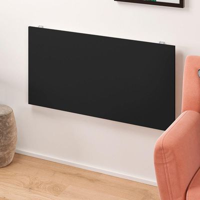Mesa Dobrável de Parede Cozinha Escritório Slim L03 Suspensa 120x45 BP Preto Fosco - Lyam Decor