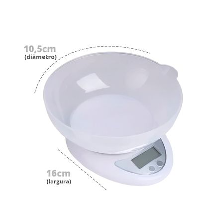 Balança Culinária 5kg Digital Cozinha Alimentos Recipiente - Precisão Profissional para Suas Receitas