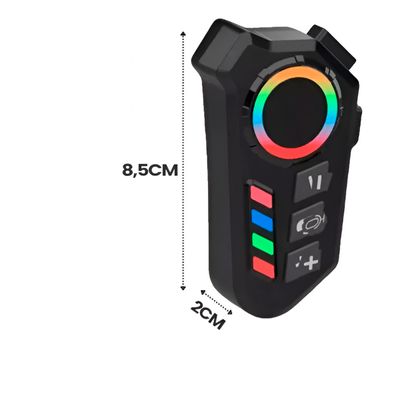Fone Bluetooth para Capacete Motociclista IP67 com Microfone e Longa Autonomia