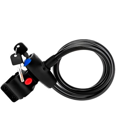 Cadeado Trava para Bicicleta com Chave e Suporte – Corrente de Aço 1,5m, Alta Segurança