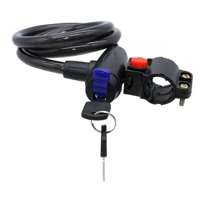 Cadeado Trava para Bicicleta com Chave e Suporte – Corrente de Aço 1,5m, Alta Segurança