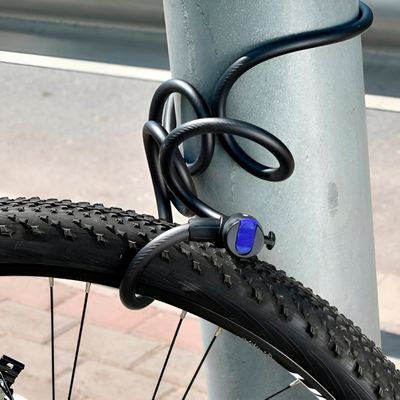 Cadeado Trava Antifurto para Bicicleta – Corrente Flexível em Aço 1,50m com Chaves