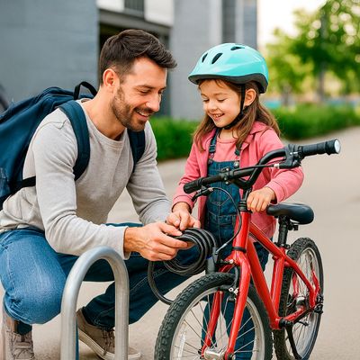 Cadeado Trava Antifurto para Bicicleta – Corrente Flexível em Aço 1,50m com Chaves