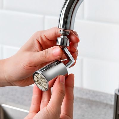 Torneira Arejador Bico Extensor Giratório Adaptador articulado 360° para Torneira – Jato Duplo e Economia