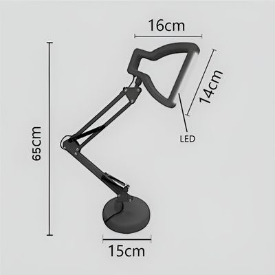 Luminária de Mesa 3D Lâmpada Dimerizável LED Preto - Design Moderno e Elegante para Casa e Escritório