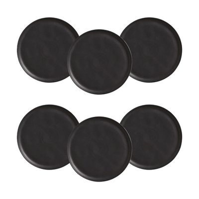Conjunto de Pratos Rasos Bio 29cm 6 Peças Porto Brasil Preto