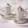 Conjunto de Canecas e Pires Coup Stoneware 330ml 4 Peças Porto Brasil Off White