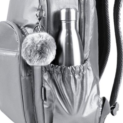 Mochila Feminina Perolada 23J Prata U / Prata